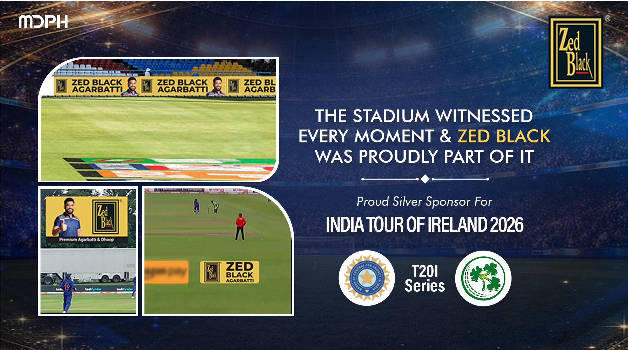 Zed Black Powers the Spirit of Cricket as Silver Sponsor for India Tour of Ireland 2026